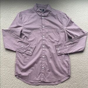H&M Men's Mauve Button Down Shirt Regular fit medium